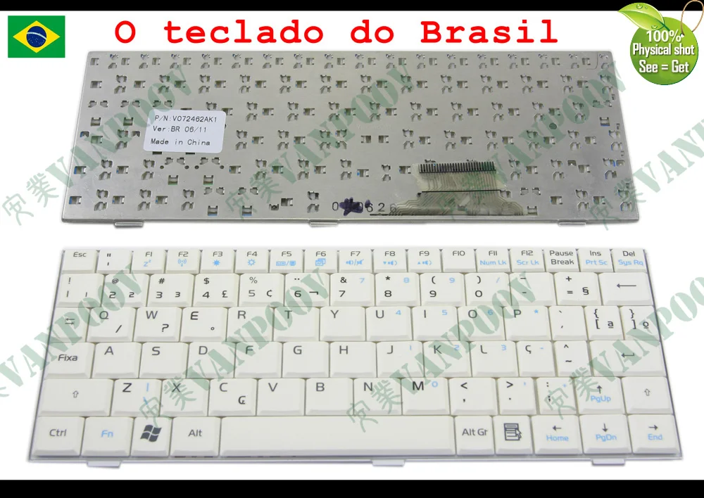 

5 x New Laptop keyboard for Asus Eee PC EeePC 700 701 701SD 900 901 900hd 900A 2G 4G 8G White Brazil BR /PO Version V072462AK1
