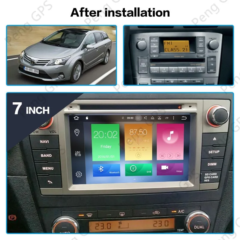 Android 9 0 Автомобильный DVD стерео мультимедиа головное устройство для Toyota T27 Avensis 2009