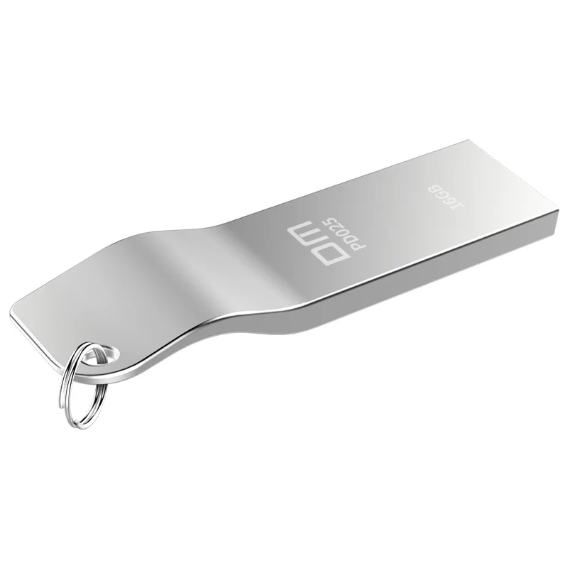 DM PD025 USB флеш-накопители 32 ГБ 16 ГБ 8 ГБ металлический водонепроницаемый флеш-накопитель Мини Персональный USB 2,0 Флешка - Цвет: Серебристый