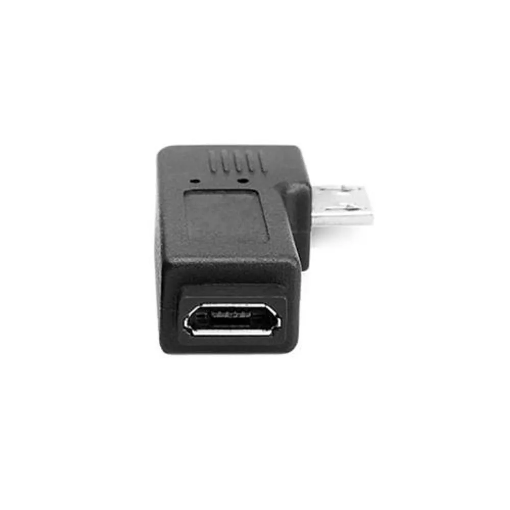 

90 Degree Micro USB B Male to Female Plug Adapters Charger Left &Right Angle