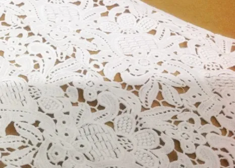1 yard width 11.81&quot 30cm white high quality cotton water soluble lace trim ribbon for dress/skirt fabric SL4K196 | Дом и сад