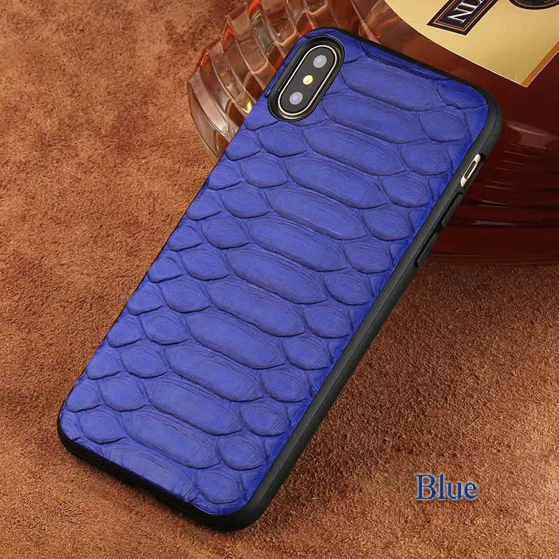 blue Кожа питона 360 полный защитный чехол для телефона для Apple iPhone X XS 11 11 Pro max XSmax XR 6 7 8 8 plus SE 5 5S snakeskins чехол - Цвет: blue