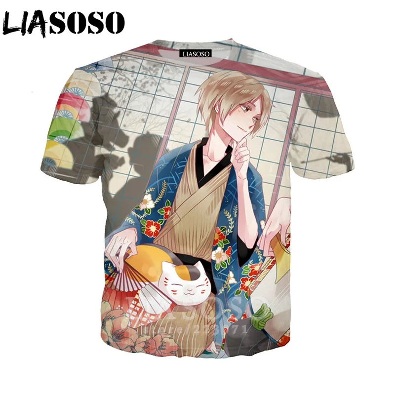 LIASOSO летняя новая модная мужская и женская толстовка с 3D принтом аниме Natsumes Book of