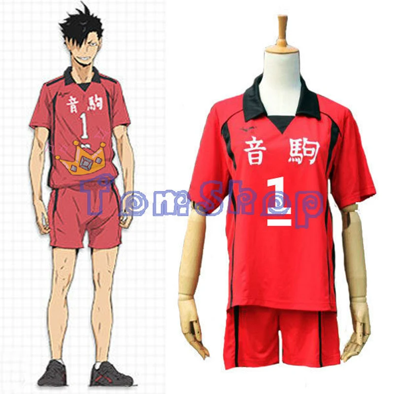 Haikyuu!! Nekoma High School #1 Tetsuro Kuroo Cosplay Costume Jersey&Shorts SET Sportswear Uniform Free Shipping