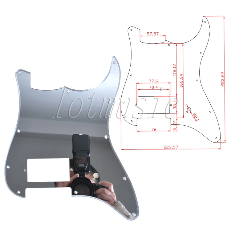 2 шт. зеркальной поверхности электрогитара накладкой для крыла стиль замена 11