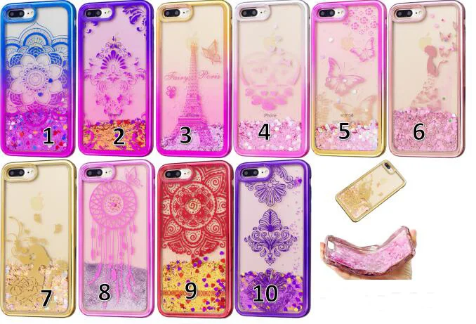 Роскошные Плывун Bling красочный чехол для iPhone 7 Чехол модные гладкие девушка СПП