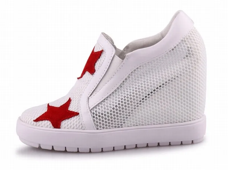 2017 женская обувь женщина на высоких каблуках платформы клин высота увеличение