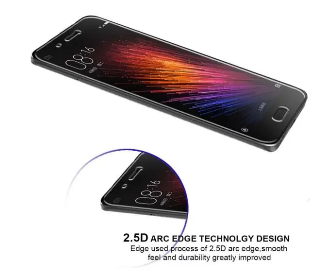 HereCase for 9H Protective Glass Film For Xiaomi Mi5s MI 5s plus M5 2.5D Round Edge Mi 5 Screen Protector Tempered | Мобильные