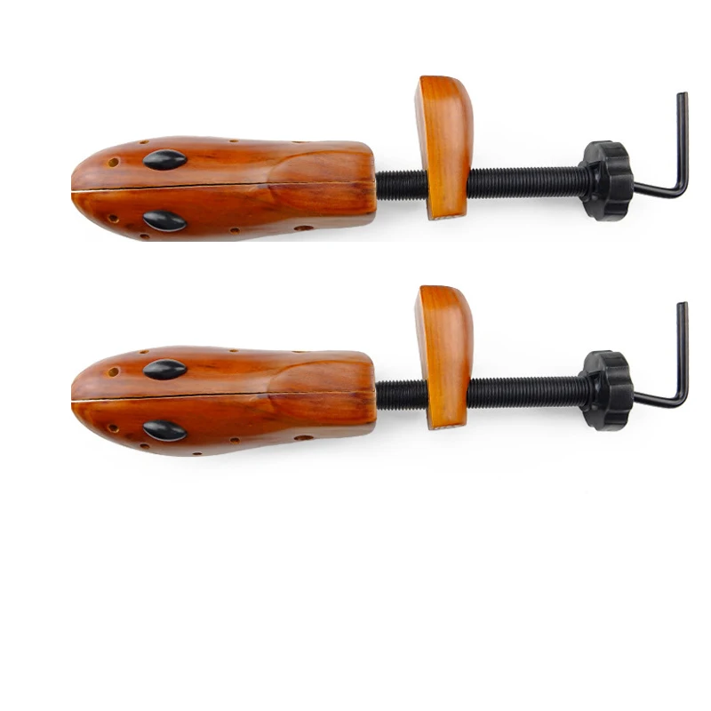 2 pcs L 42-46 brown Обувь дерево деревянные для мужчин и женщин обувь экспандер обувь ширина и высота регулируемая обувь носилки формирователь стойки - Цвет: 2 pcs L 42-46 brown