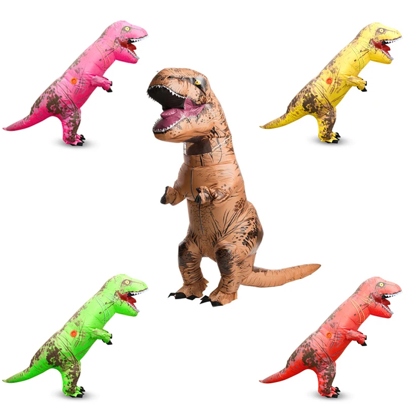 5 цветов надувной динозавр T REX костюмы для взрослых детей 2 м Blowup Dragon Rex костюм на