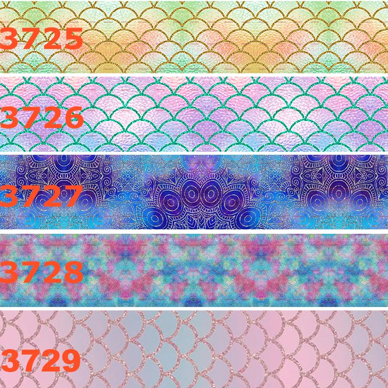 10 ярдов разные размеры корсажная лента с принтом в виде рыбьей чешуи