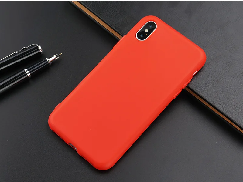Черный матовый резиновый чехол для телефона JAMULAR для iPhone X XS MAX XR 5S SE противоударный силиконовый чехол для iPhone 7 8 Plus 6 6s чехол s