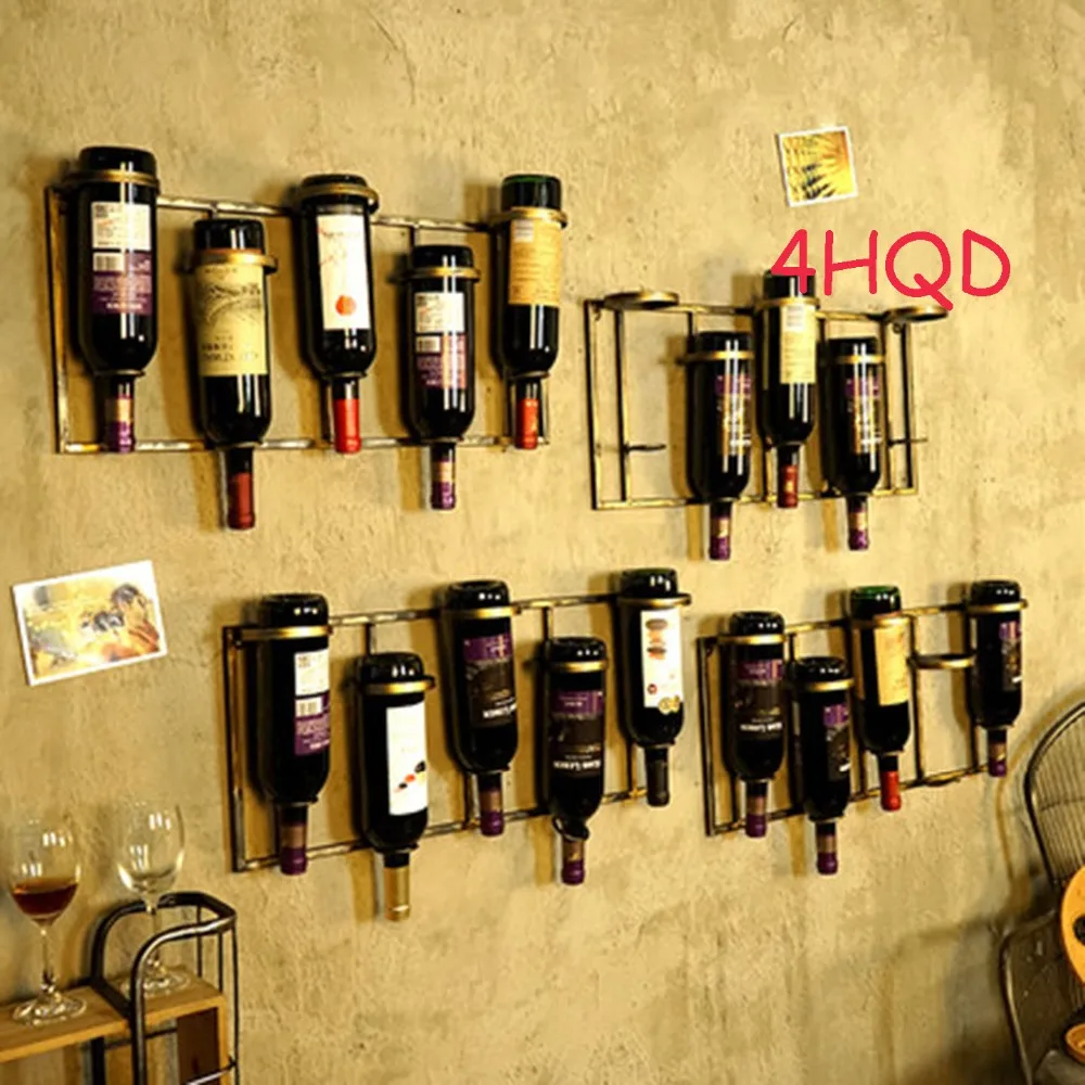 Винная стойка в стиле ретро настенное украшение для гостиной столовой бара