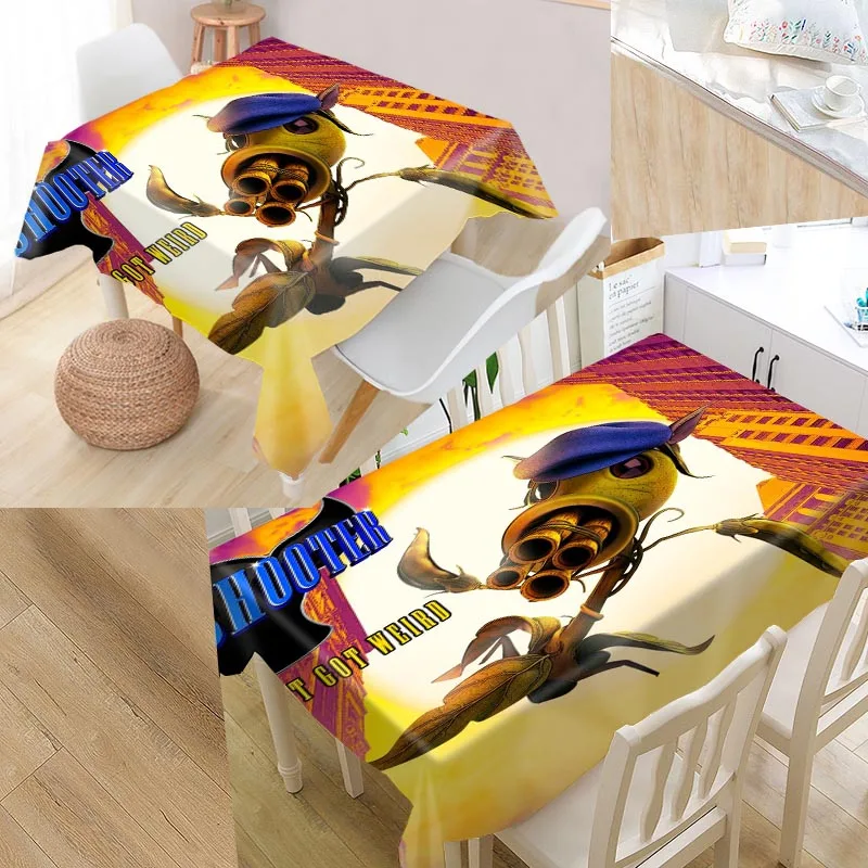 

Custom Plants VS Zombies Table Cover Oxford Waterproof Tablecloth Can Wash The Tablecloths For Wedding Hotel Decoration