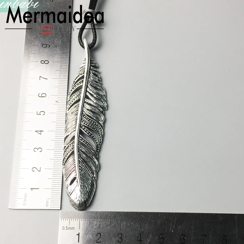 Ts перо кожа модный подарок для женщин мужчин сердце Rebel Посеребренная Мода