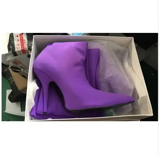 as picture Новинка года; стильные модные эластичные сапоги для подиума; высокие сапоги до бедра с острым носком на шпильках; женские ботиночки с шаговым швом - Цвет: as picture
