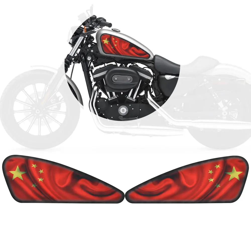 Наклейка на топливный бак мотоцикла 3D наклейка с китайским флагом для Harley XL883 XL1200