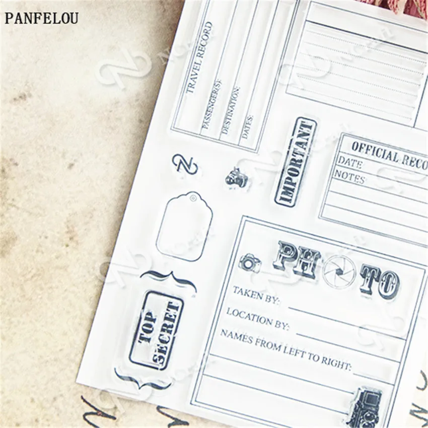 PANFELOU Sticky notes pane прозрачный силиконовый штамп/печать DIY Скрапбукинг/фотоальбом