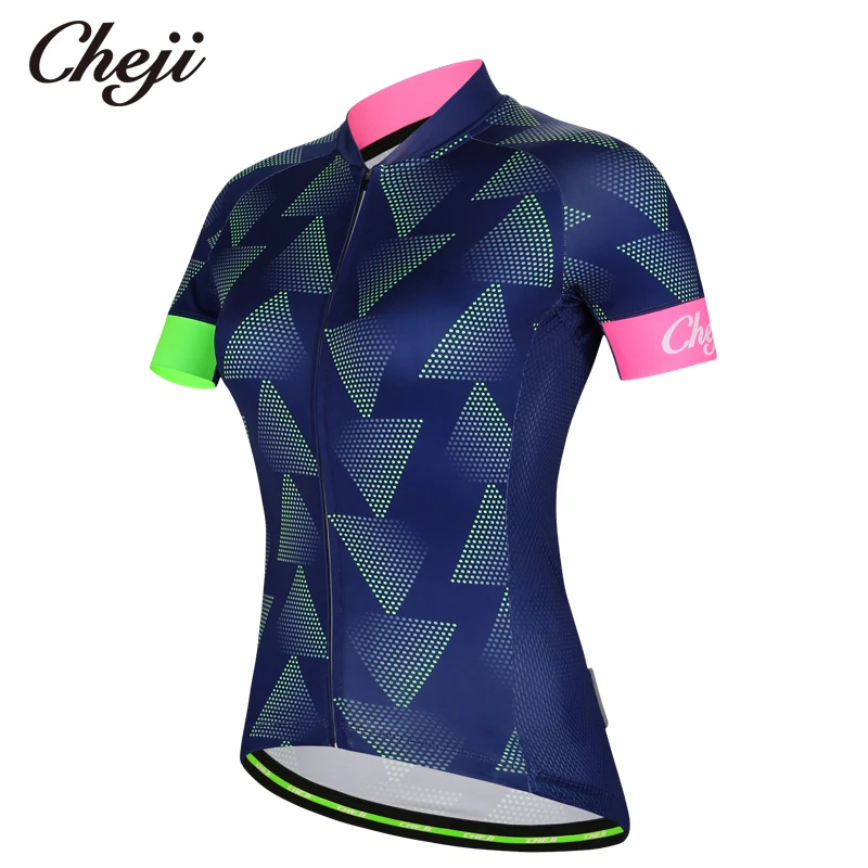 Женская дышащая велосипедная майка CHEJI с короткими рукавами MTB для езды на