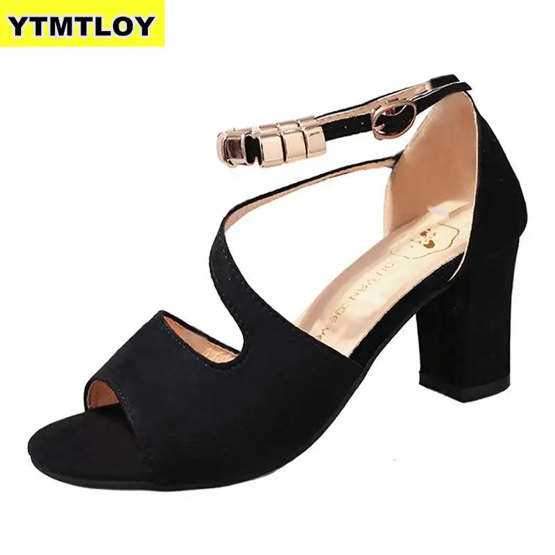 Ремешок на щиколотке размера плюс Большие размеры 34 42 На высоком каблуке Женские