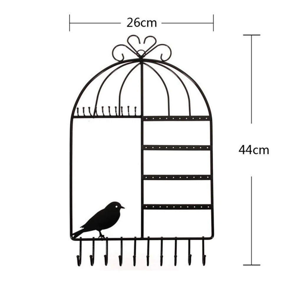 

Bird Wall-mounted Metal Jewelry Stand Holder Rack Earrings Necklaces Display New