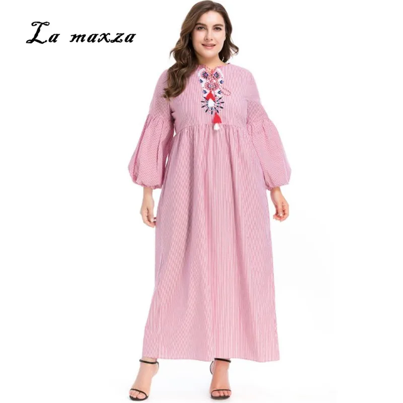 Женское осеннее повседневное элегантное розовое платье размера плюс 2020 модное