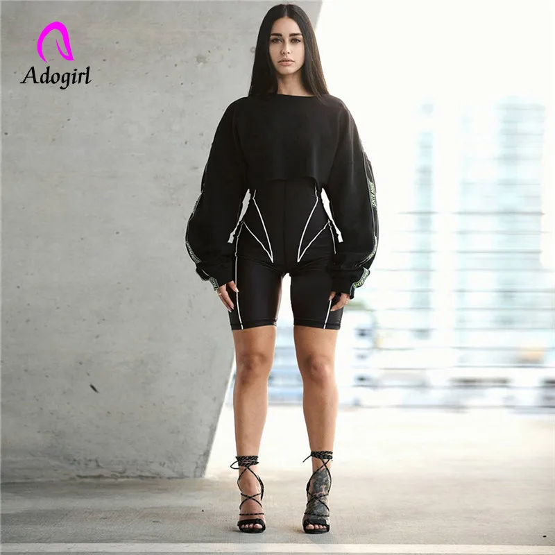 Спортивные комбинезоны Adogirl 2019 Женская водолазка женское облегающее