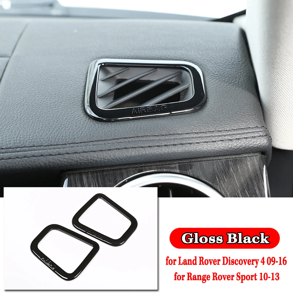 Gloss Black Для Ленд Ровер Дискавери 4 LR4 ABS хромированный автомобильный Кондиционер для приборной панели вентиляционное отверстие рамка Крышка Накладка для Range Rover Sport L320 - Название цвета: Gloss Black