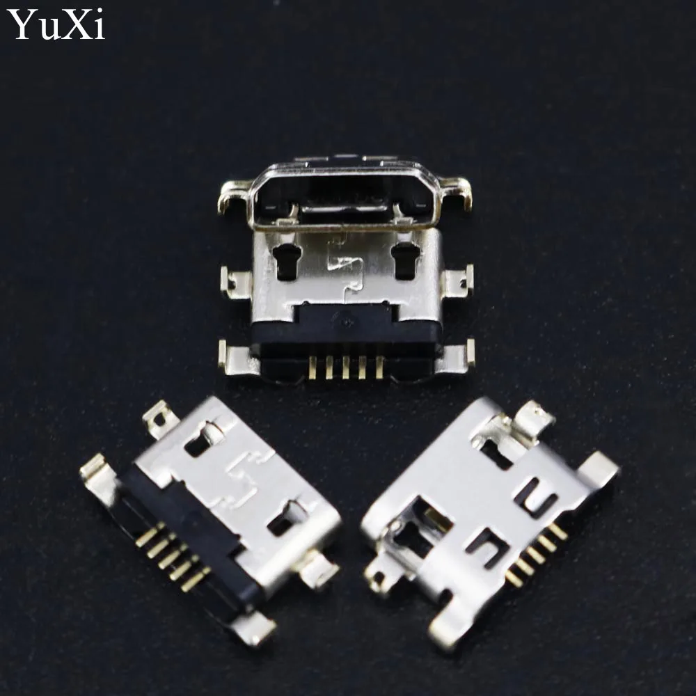 

YuXi 2pcs Micro USB 5pin B type Female Connector For HuaWei for Lenovo Phone Micro USB Jack Connector 5 pin Charging Socket