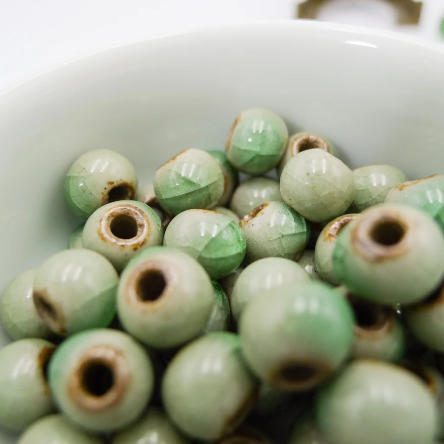 8 #100 шт Китай керамические бусины ручной работы веревка Procelain Бисер для