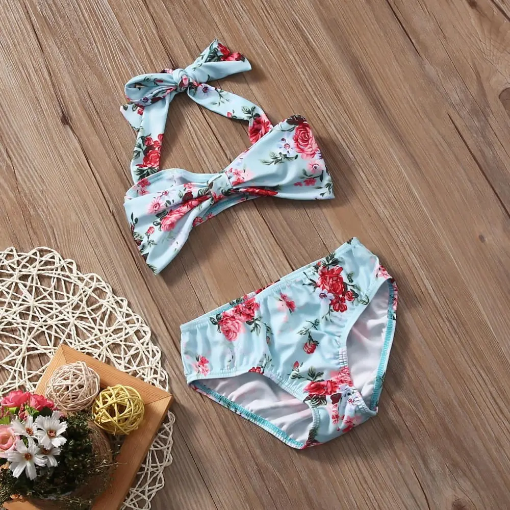 Детские купальники для девочек комплект из 2 предметов купальник с цветочным