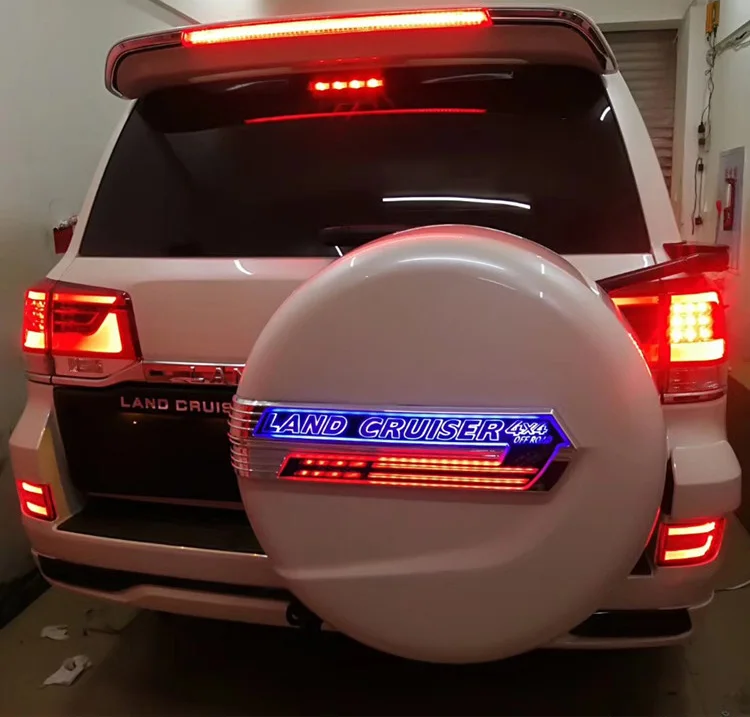 С светодиодный задняя запасная крышка отделка украшения полосы для Land Cruiser
