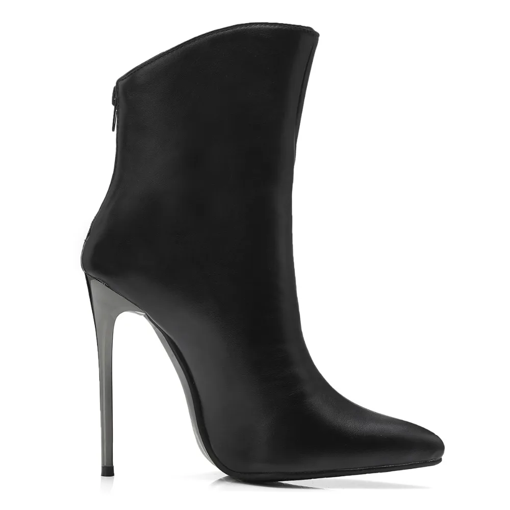 CDPUNDARI Sexy Pointed Toe Ankle boots for women Super High heels boots Ladies Winter shoes