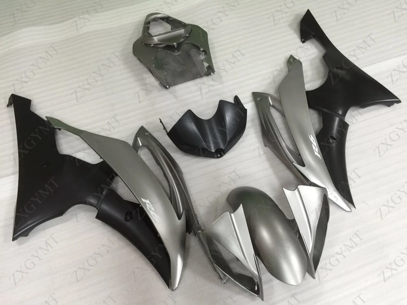Комплекты кузова YZF R6 2008 - 2015 серебристо-серый матовый черный корпус YZFR6 2011