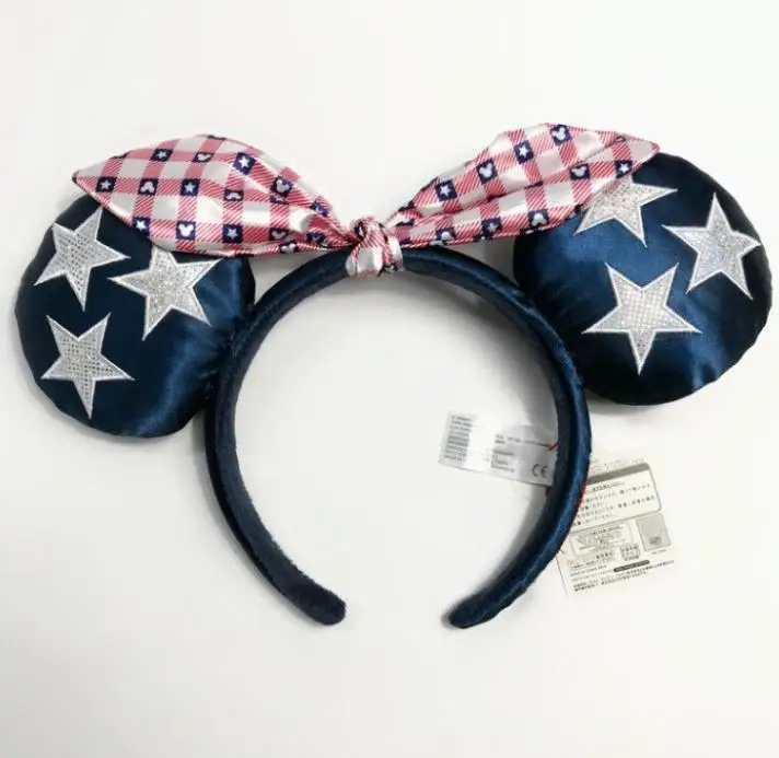 Фиолетовый С Микки Маусом и Минни Маус комплект 35th медведи Duffy и shelliemay Stella Lou кролика Gelatoni уши праздничный костюм косплей-одежда плюшевая для взрослых для детей; подарок для детей - Цвет: Фиолетовый