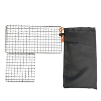 lber 2pcs outdoor camping pot rack square 304 stainless steel barbecue mesh grill mesh mesh barbecue grill tool non stick metal