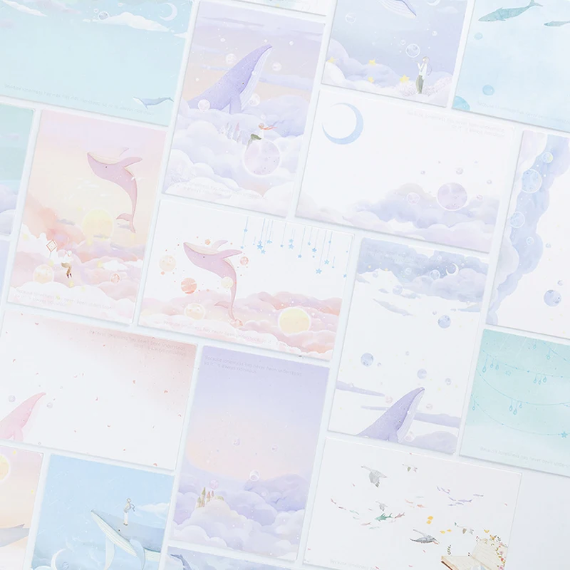 30 шт./кор. Вселенной КИТ Открытка Мультфильм поздравительная карточка на Новый