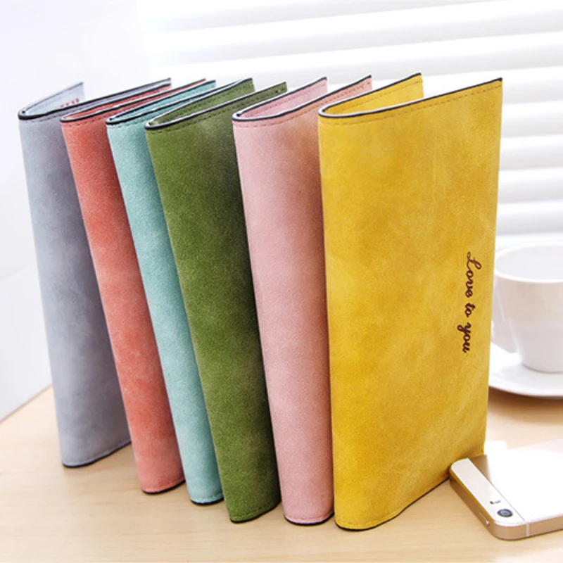 Модный ультратонкий женский длинный кошелек кожаный тонкий клатчи держатель для