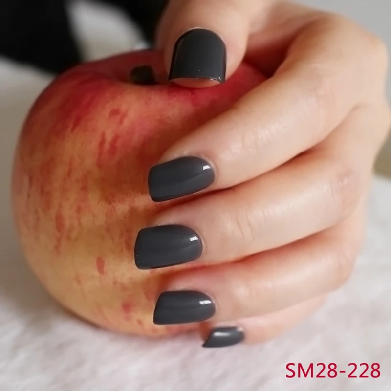 24 шт. новые акриловые накладные ногти средний абзац блестящие поверхности Suger