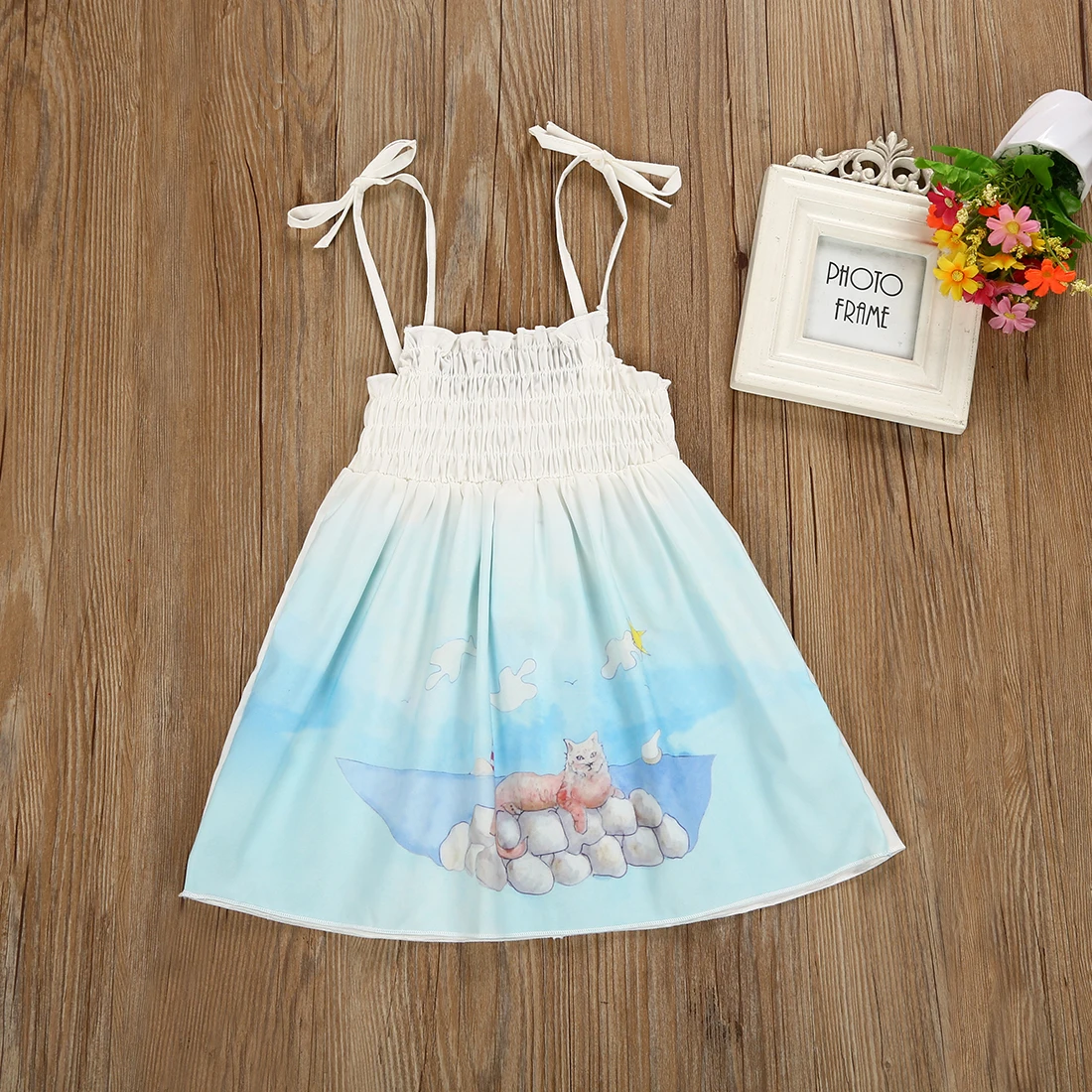 Нарядное платье с мультяшным принтом для новорожденных и младенцев|dress dress