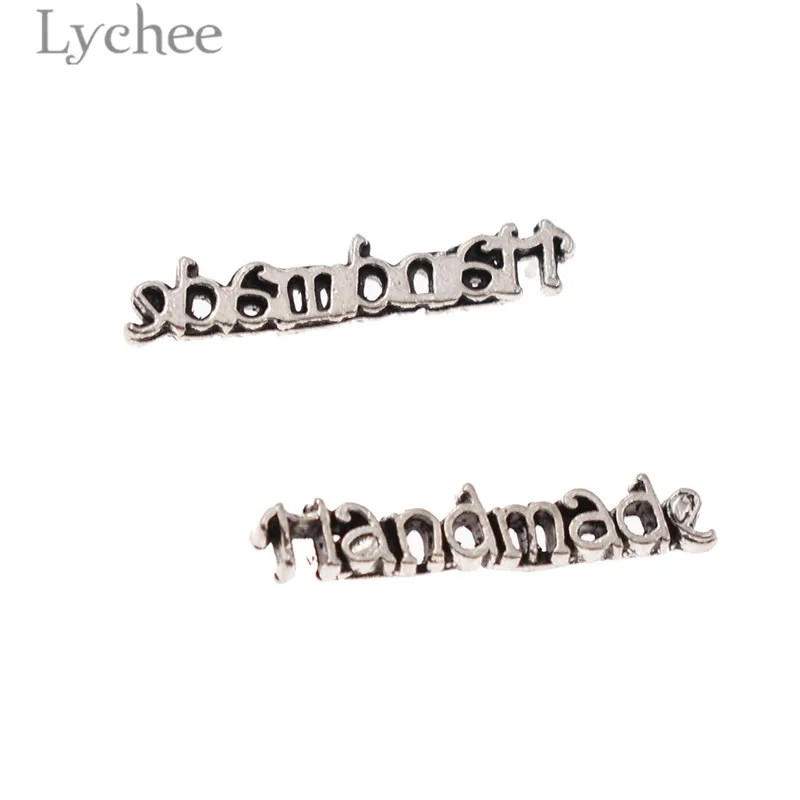 Lychee Life 100 шт. этикетки из сплава ручной работы золотые серебристые бронзовые