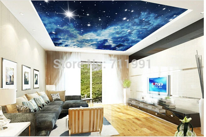 Обои на заказ со звездами и Вселенной для подвесного потолка спальни гостиной