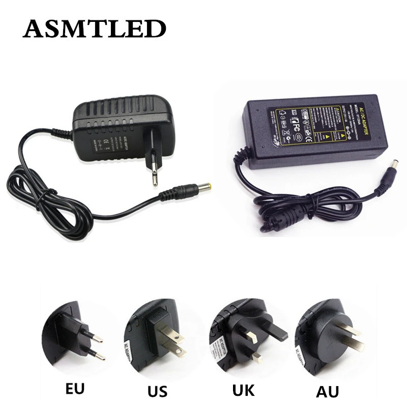 Штепсельная Вилка asmbled EU/US/AU/UK зарядное устройство 100 240 в перем. Тока 12 пост. 1 А 2 3 4