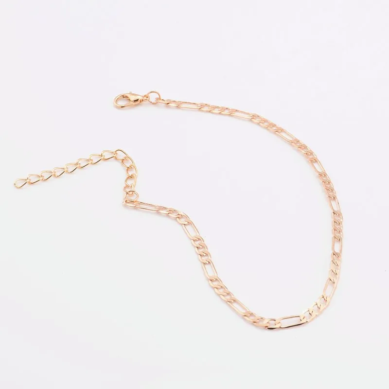 Новинка 2016 модные женские ножные браслеты позолоченные посеребренные Фигаро на