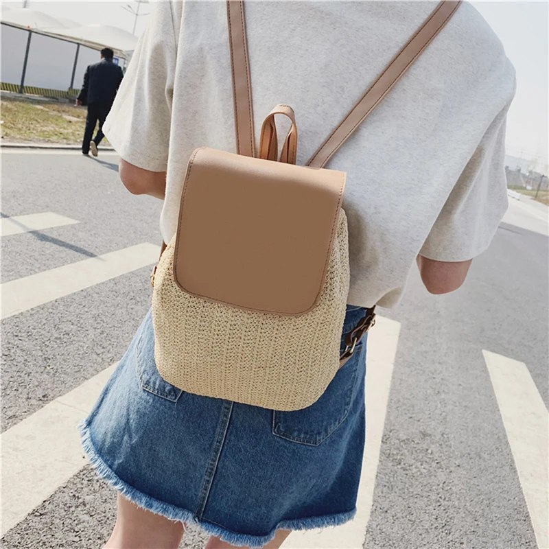 Модная сумка для женщин студентов ткацкая школьная с принтом рюкзак дорожная