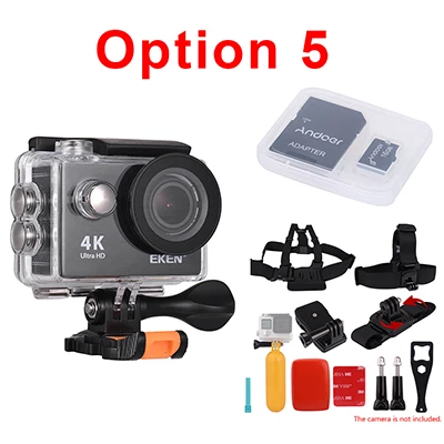 Option 5 Оригинальная Экшн-камера Eken H9 H9R, Ультра HD, 4 K, Экшн-камера, 30 м, водонепроницаемая, 2,0 'экран, 1080 p, Спортивная камера, экстремальная камера - Цвет: Option 5