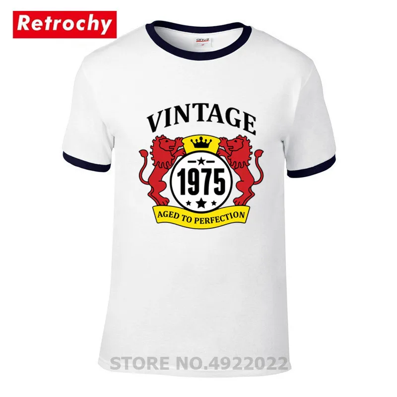 Мужская Винтажная футболка с круглым вырезом оригинальная Классическая в стиле