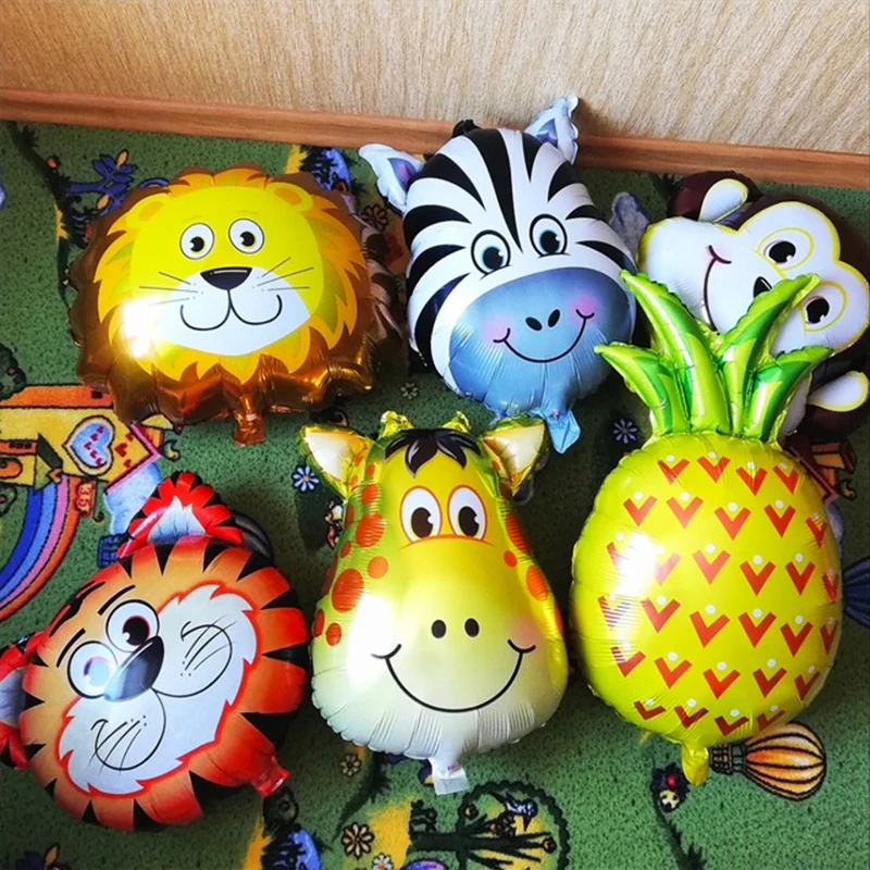 Cyuan лев тигр Зебра животных Фольга шары джунгли вечерние Декор бумажные тарелки