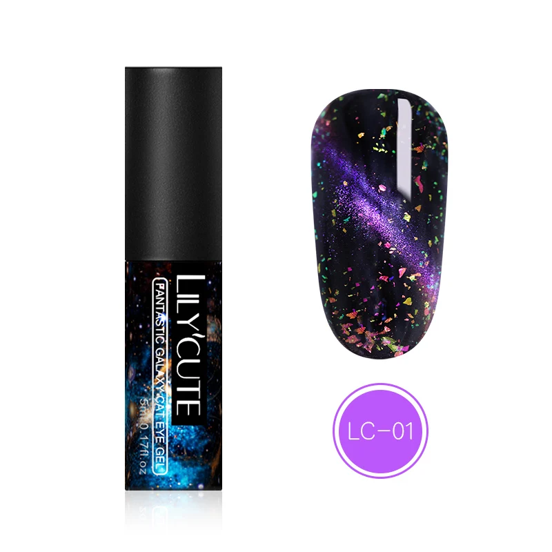 Glamorous Cat Eye 01 LILYCUTE 9D Гель-лак «кошачий глаз» Хамелеон для использования с магнитом гель, Длительное Действие, блестящие лазерные солнцезащитные очки "кошачий глаз" для ногтей замочить от УФ-светодиодный гель Лаки - Цвет: Glamorous Cat Eye 01