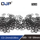 10 шт.лот фторрезиновое кольцо, черное FKM уплотнение OD1314151617181920*2 мм, резиновое уплотнительное кольцо, масляное кольцо, топливные прокладки, шайба